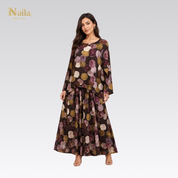 Bordeaux Garden Elegant Dress