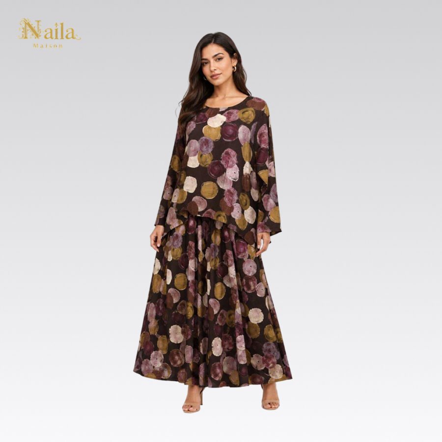 Bordeaux Garden Elegant Dress