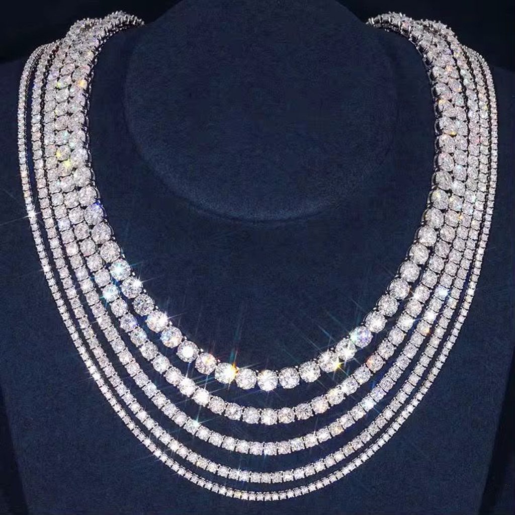 Tennis Necklace - Triple Line